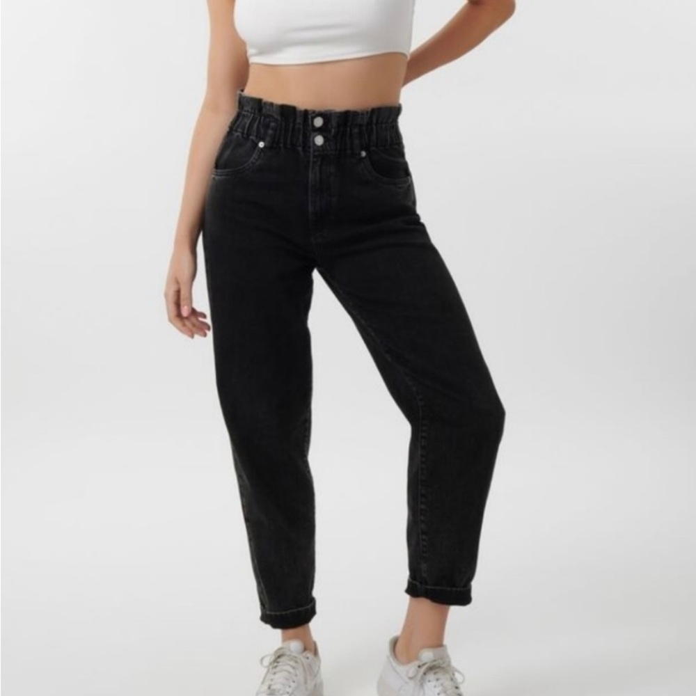 Garage paper bag black jeans